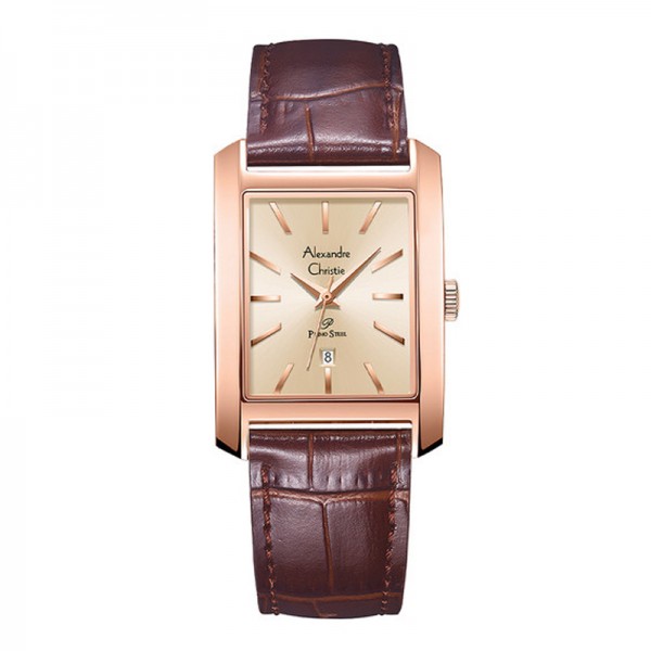 Alexandre Christie AC 1037 Full Rosegold Lady Leather LDLRGLN